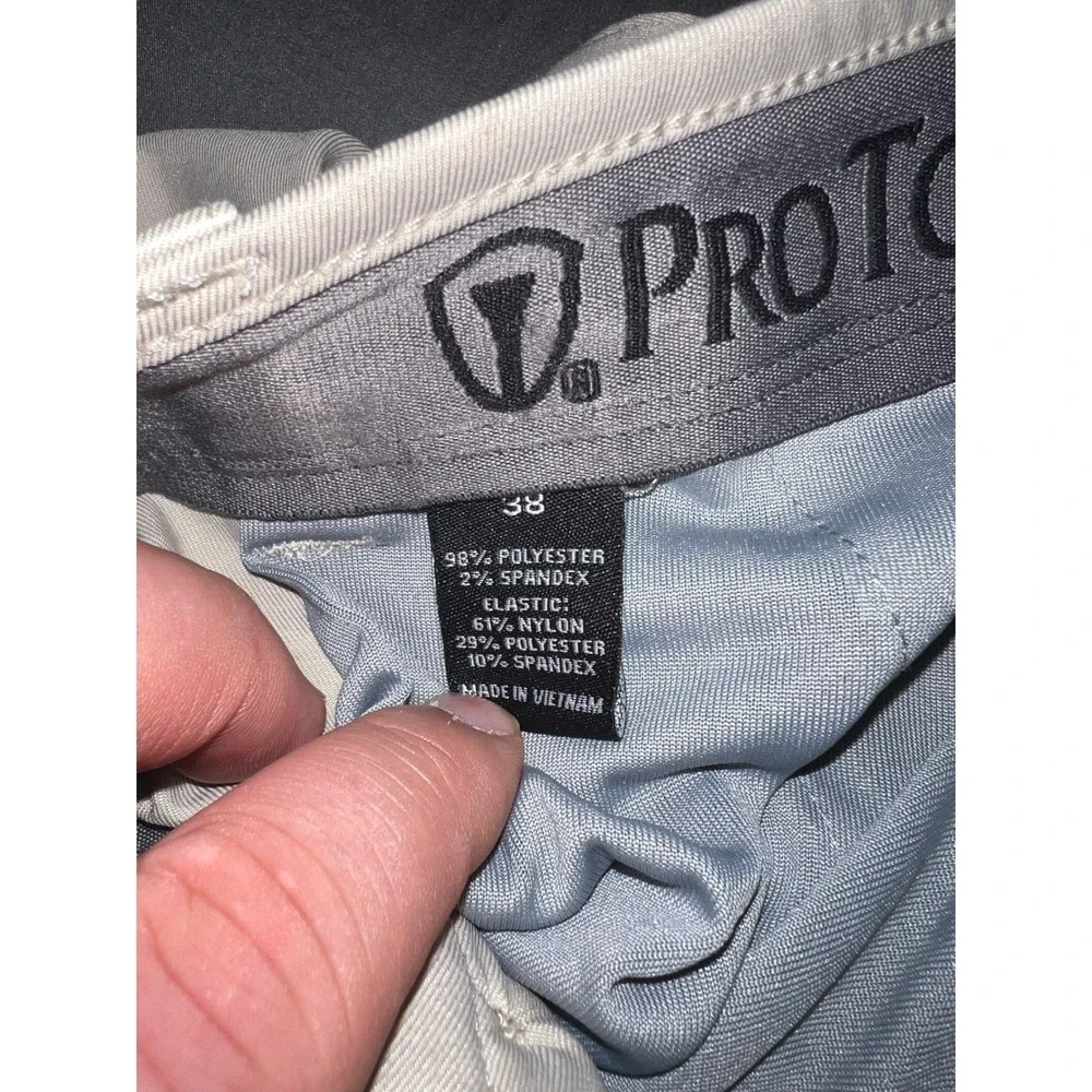 Pro Tour Mens Golf Shorts Gray Flat Front Performance Stretch Size 38